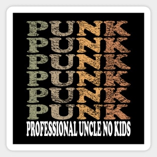 Professional Uncle No Kids Cool Typography Vintage Magnet